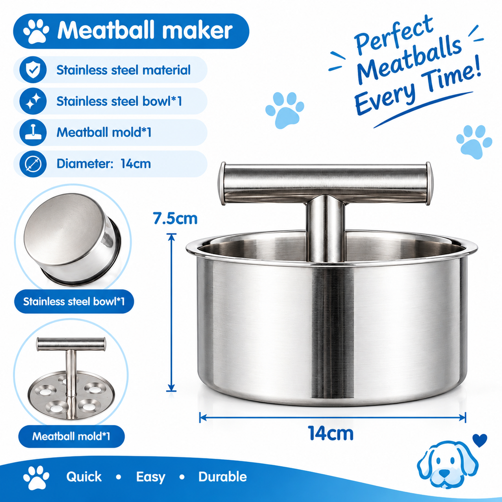 Stainless Steel Meatball Maker Mold – Easy Homemade Meatball Making Tool