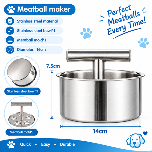 Stainless Steel Meatball Maker Mold – Easy Homemade Meatball Making Tool