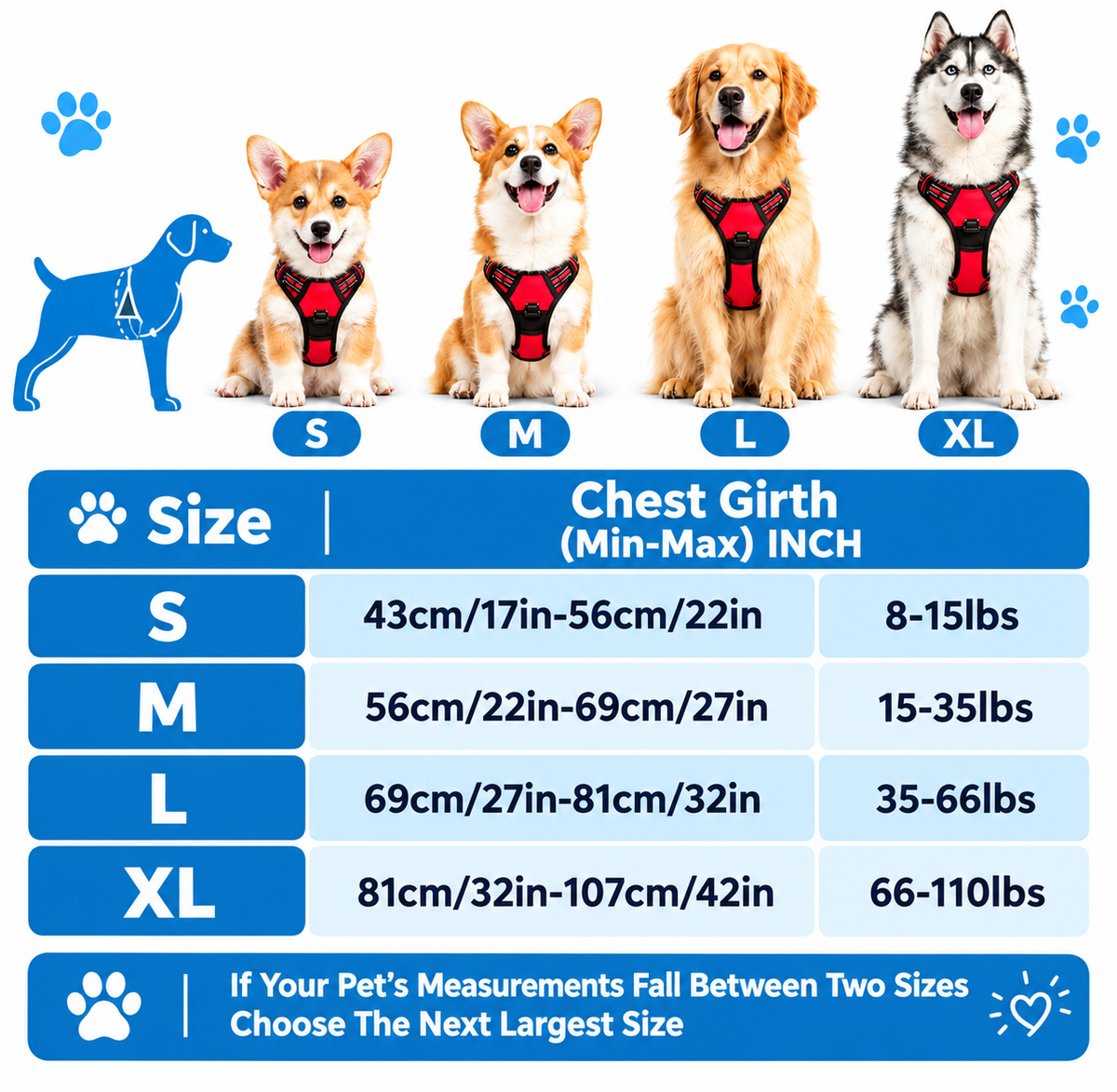 Adjustable No-Pull Dog Harness – Comfortable & Reflective Dog Vest